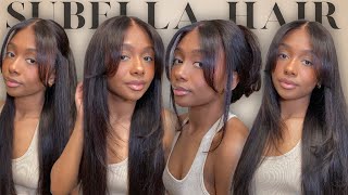 CURTAIN BANGS ARE IT!!! 😍🔥| Quick & Easy Glueless Wig Install + Styling | Ft. Subella Hair