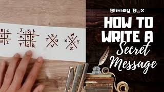How to Write a Secret Message (pigpen cipher)