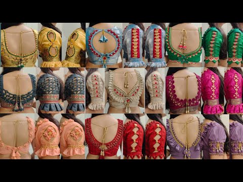 🌻Back Neck New Model Blouse Design/Latest Blouse & Sleeves design/Blouse With Maching sleeve design/