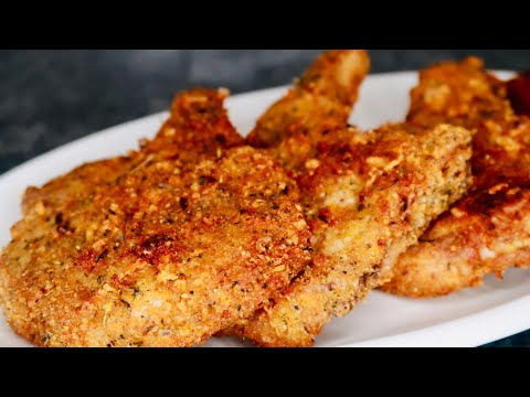 MUST TRY Crispy Parmesan Herb Crusted Fried Pork Chops...