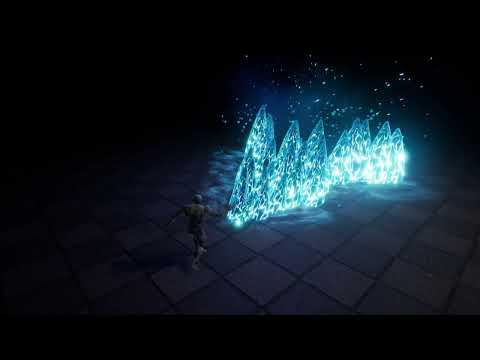 Realtime fx Ice Attack in Niagara (Unreal Engine 4)