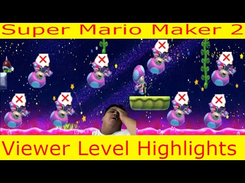 Super Mario Maker 2 Viewer Level Highlight:Poison Run, Creator:Andrew1209, LC:8FS-PTH-PLG