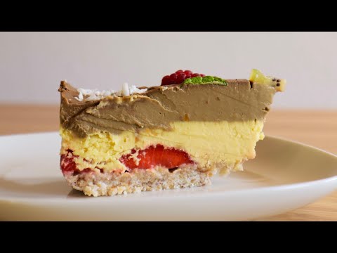 Roh Vegan: Leckere Erdbeer-Schokocreme-Torte