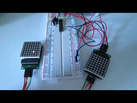 MAX7219 7-segment / led matrix display driver for AVR Atmega