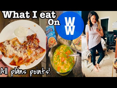 FULL DAY OF EATING ON WW| ALL PLANS POINTS| BIG PIZZA | 2 INGREDIENT DOUGH