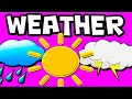 Learn WEATHER VOCAB For Kids Sunny Cloudy Rainy More