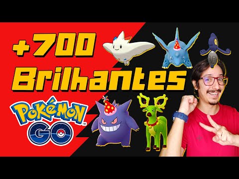 700 BRILHANTES! TODOS OS MEUS SHINY NO POKÉMON GO! TEM SHINY RARO!
