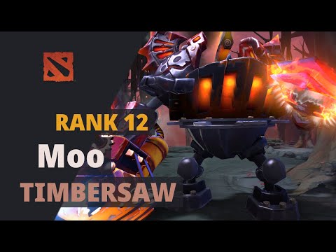 Moo (Rank 12) plays Timbersaw Dota 2 Full Game