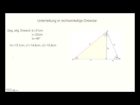 Berechnungen im allgemeinen Dreieck