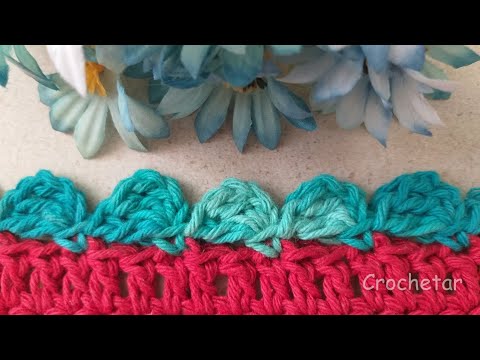 Barrado Ondinhas crochê - Professora Maria Rita