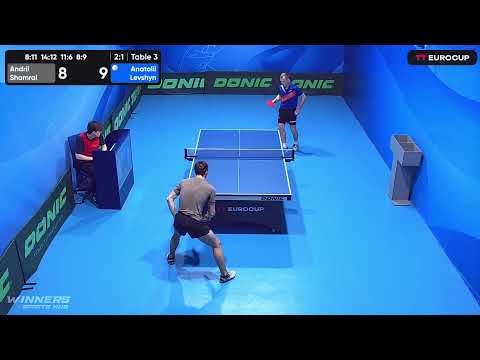 13:40 Andrii Shamrai 3-1 Anatolii Levshyn 23.04.2023 TT Euro.Cup Ukraine Star. Table 3