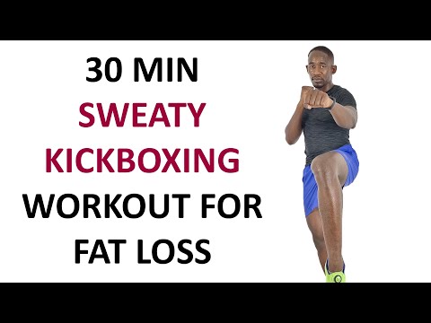 30 Minute BELLY POOCH BURNER Kickboxing Workout at Home 300 Calories