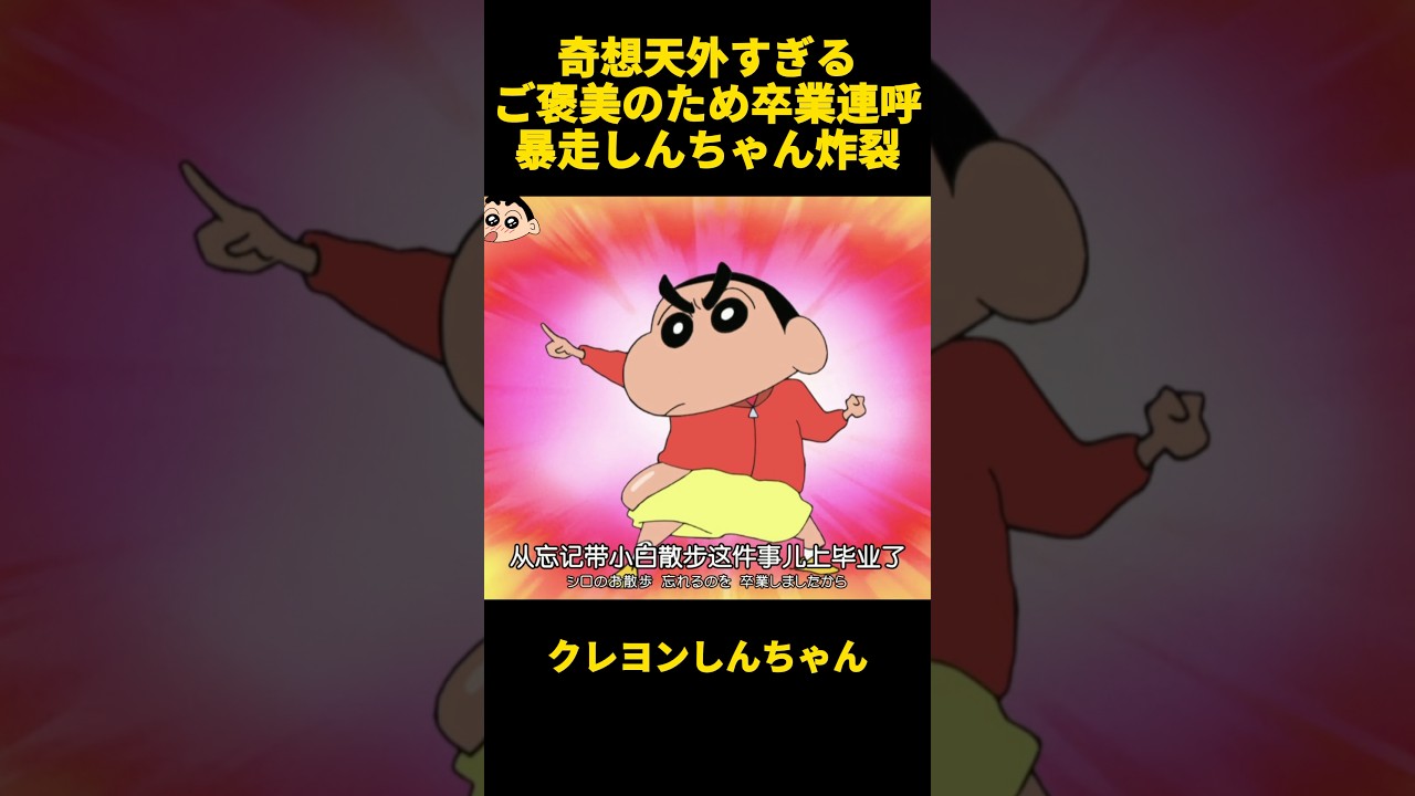 奇想天外すぎるご交美のため卒業連呼暴走しんちゃん炸裂 #クレヨンしんちゃん #面白集 #お笑い #アニメ #面白い