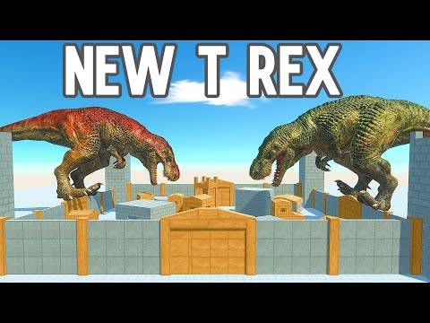 NEW T-REX attacking CASTLE vs EVERY UNIT - animal revolt battle simulator T-REX - strategy moon