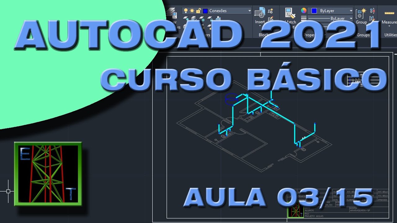 AutoCAD 2021 - Aula 03 - Curso Básico para iniciantes - Comandos Principais