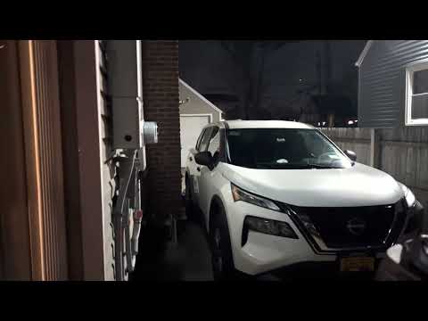 Olafus 80W Outdoor Motion Sensor LED Security Light in action