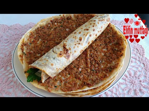 , title : 'Turkish Pizza in the Pan! Lahmacun Recipe Original recipe with 10 points'