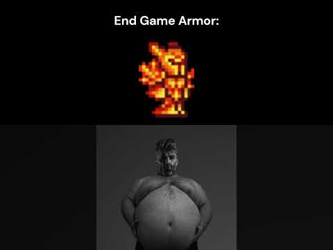 End Game vs Middle Game vs Starter Armor in Terraria #shorts #new #terraia #gigachad #gaming #vs