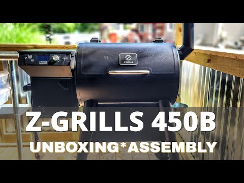 New 2021 Z GRILLS 450B Pellet Grill | Unboxing Assembly First Look | Z GRILLS 450 B