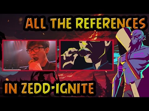ALL THE REFERENCES AND EASTER EGGS IN "ZEDD - IGNITE"