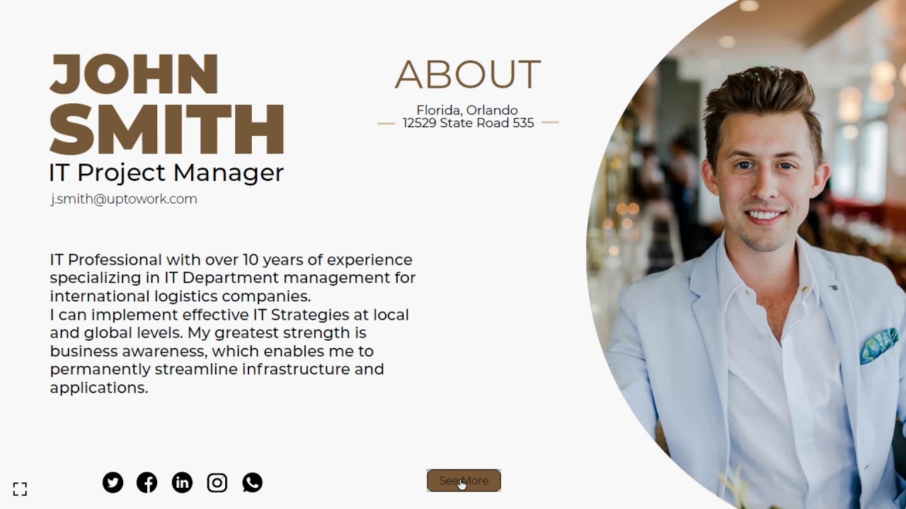 (John) Interactive Resume Template