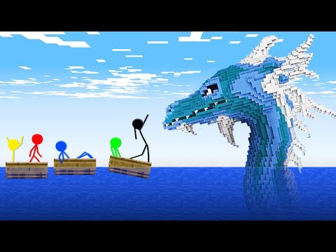 Stickman VS Minecraft: Sea Monster Apocalypse - AVM Shorts Animation