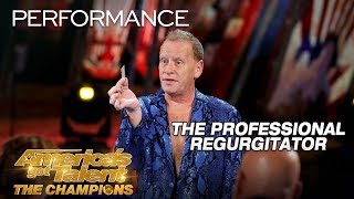 The Professional Regurgitator: Man Swallows Razor, Makes Magic - America&#39;s Got Talent: The Champions