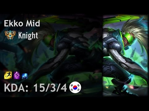 Ekko Mid vs Syndra - Knight - KR Challenger Patch 7.7