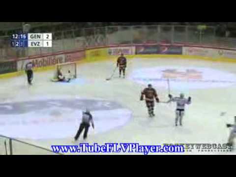 Marek Malik Own Goal in NLA Playoffs  GSHC vs. EV Zug March 30th 2010.flv