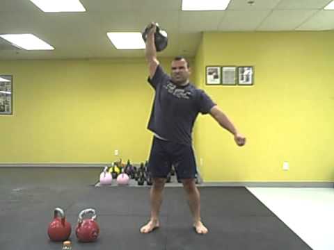 Kettlebell Presses: Rene Perez 40kg (88lb) 5 reps. Idaho Kettlebells