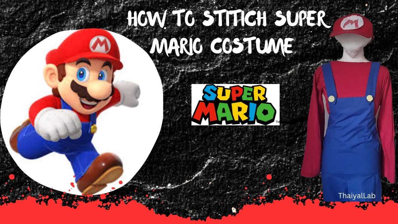 How to stitch Super Mario costume |Easy tutorial | Super Mario | ThaiyalLab