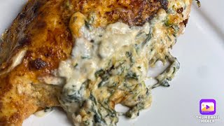 #stuffedchickenbreast THE BEST STUFFED CHICKEN BREAST| SPINACH AND CHEESE STUFFED CHICKEN