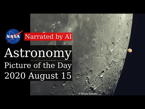 APOD: 2020-08-15 - Mars at the Moon's Edge (Narrated by Emma)