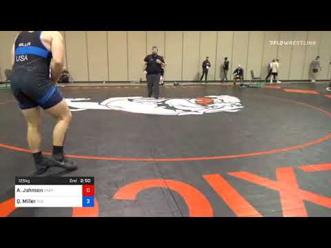 125 Kg Consolation Aaron Johnson Unattached Vs Quinn Miller The Wrestling Center