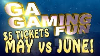 $5 MAY vs $5 JUNE TICKETS... Someone is trying to show off!