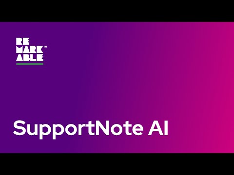 SupportNote AI pitch video thumbnail