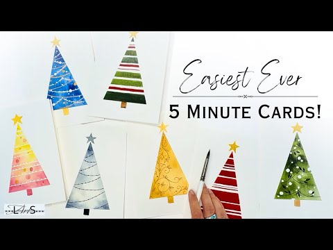 ¡ATENCIÓN! ‼️ ¡Tarjetas rápidas y fáciles para pintores de última hora! Divertidas tarjetas navid...