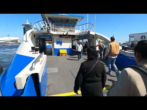 Merry Ferry Ride in Amsterdam  (Part 1,  Amsterdam walk-by tour)