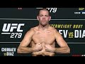 Nate Diaz Makes His Way to the Scale at the Official Weigh-Ins | UFC 279