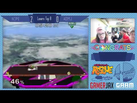 Jax Smash Weekly 1/5 - nope(Fox) Vs ADMJ(Peach) - Melee Losers Top 8