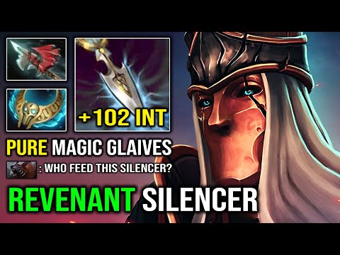 WTF +102 Perma INT Revenant's Brooch Silencer with Pure Magical DMG Crazy Shard Glaives Dota 2