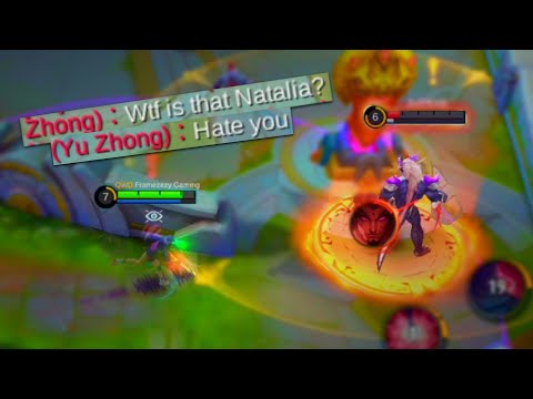 Yu Zhong Hated Me For My Tower Dive😂! Annoying Natalia Gameplay - MLBB