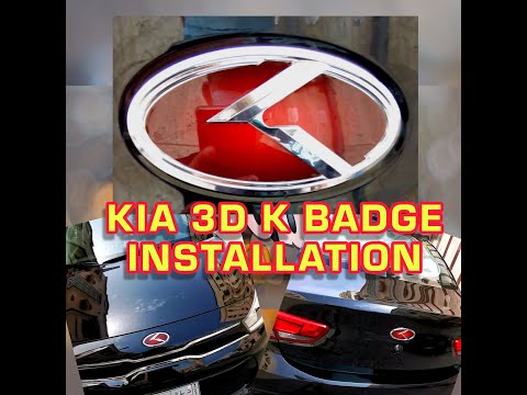 KIA, 3D K BADGE EMBLEM INSTALLATION