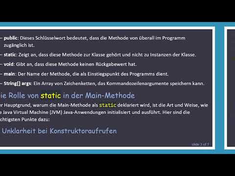 Verstehen, warum die Java Main-Methode static ist
