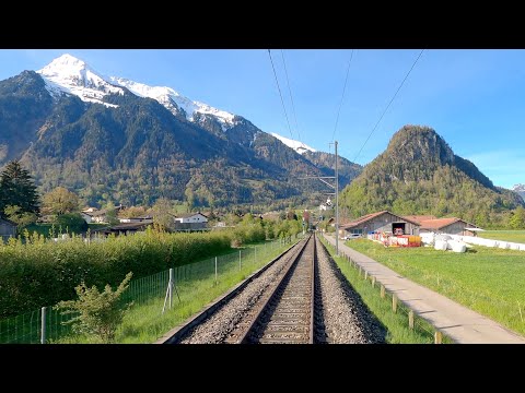 ★ 4K 🇨🇭 Spiez - Zweisimmen cab ride, Switzerland [05.2021] Führerstandsmitfahrt Simmentalbahn
