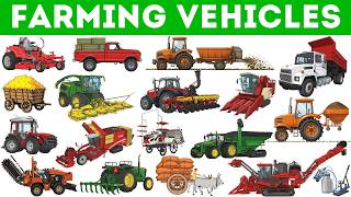 Farming Vehicles name | Farm Machinery Names | Agricultural Equipment | English Vocabulary