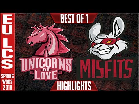 UOL vs MSF Highlights | EU LCS Week 9 Spring 2018 W9D2 | Unicorns of Love vs Misfits Highlights