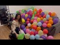 Girl Pop Balloons Fast Bursting Of Balloons In 2 Minutes 150 Balloons On The First Try