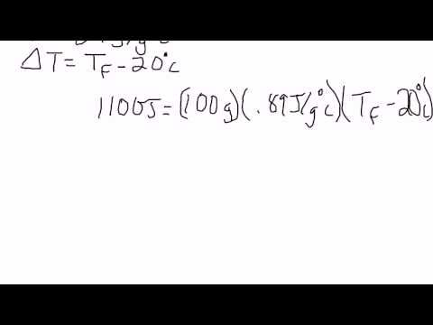 Specific Heat - Solving for the Final Temperature