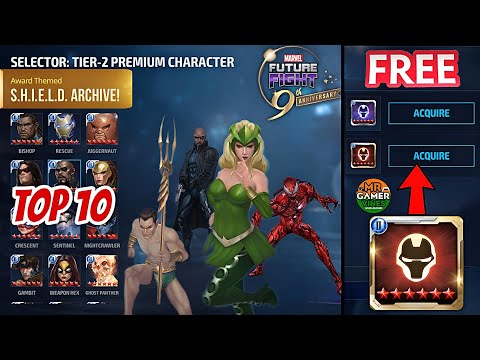 😍 Free Premium T2 Selector | Top 10 Best Character For Premium T2 Selector | Marvel future fight